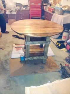 
                    
                        Pallet Round Top Coffee Table - Pallet Furniture Ideas | #99Pallets
                    
                