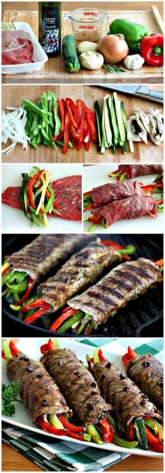 Flank steak roll ups