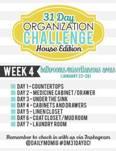 
                    
                        31 Day Organization Challenge: House Edition: Week 4 » Daily Mom
                    
                