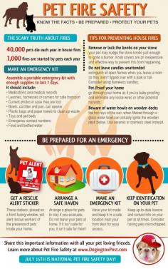 Pet fire safety. You can get a free emergency kit with a "Save Our Pets" sticker from the ASPCA's website.