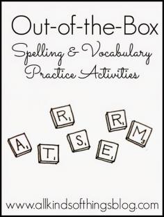 
                    
                        Out of the Box Spelling & Vocabulary Practice Activities (Elementary Learners/All Learning Styles Included) www.allkindsofthi...
                    
                