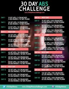 
                    
                        30 Day Ab Challenge Fitness Workout Chart Image
                    
                