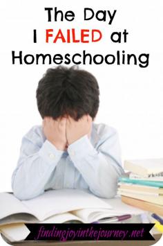 
                    
                        Homeschool failures and mistakes happen, and when they do, don’t beat yourself up. If you failed at homeschooling, give yourself grace. Then, make a plan and learn from your failures.
                    
                