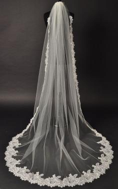 
                    
                        Cathedral Lace Veil Alencon lace bridal by CoutureBrideBoutique, $225.00
                    
                