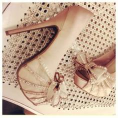 Heel Inspiration: White High Heels | LOVE   so would be my wedding shoes