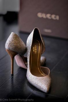 These #Gucci heels are a gorgeous neutral color with the perfect amount of #bling to make every outfit red carpet worthy. Not to mention the dainty #d'Orsay style for the daintiest foot and longest legs.