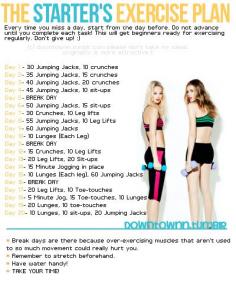The Starters Exercises Plan. - Health, its an inside out job!!  Check out the website for more.