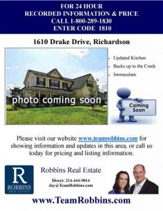 
                    
                        1610 Drake Drive – Coming Soon! Call for pricing and listing information.
                    
                