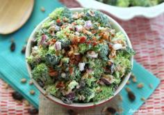 
                    
                        This Skinny Broccoli Salad gets a delicious crunch from the sunflower kernels and crisp broccoli, with a delicious healthy dressing made from Greek yogurt!
                    
                