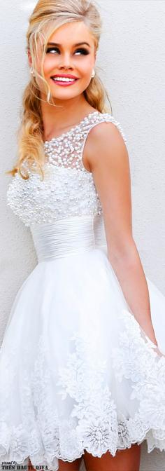 
                    
                        perfect for your shower/rehearsal or even reception dress. toooo cute!!!!! Sherri Hill Spring/Summer 2015   jjdress.net
                    
                