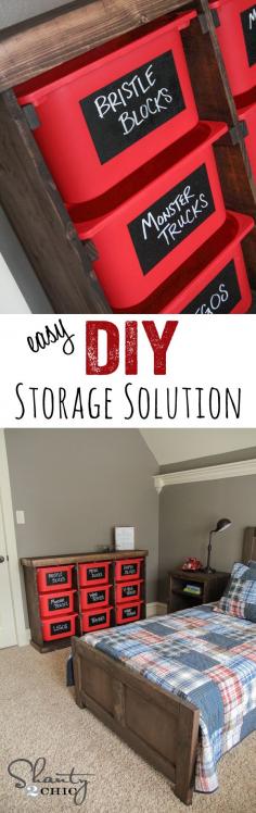 
                    
                        DIY Storage Idea… LOVE this for toys or anything! Cheap and easy too! www.shanty-2-chic...
                    
                