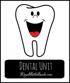 
                    
                        Dental Unit - some really fun science, crafts, games, and activities to learn about dental health| royallittlelambs....
                    
                