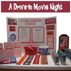 
                    
                        A Drive-In Movie Night ~ Totally cute! Kids create cars out of boxes, parents provide movie and concession stand!
                    
                