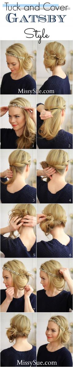 Super easy great gatsby hair tutorial