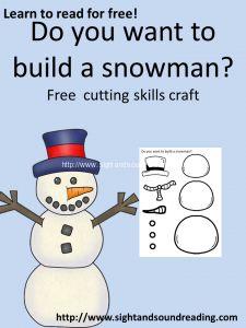 
                    
                        Do you want to build a snowman? Fun activity to help your child with cutting skills. Visit www.sightandsound... to pick up your free worksheet.
                    
                