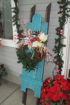 
                    
                        Winter Sleigh for my front porch! Makes me smile...and wish we had some snow.
                    
                