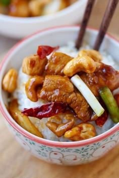 
                    
                        Spicy Cashew Chicken - easy and delicious chicken with cashew nuts with just the right amount of spicy heat. Takes 20 minutes to make and much better than takeout | rasamalaysia.com
                    
                