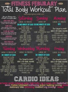 weekly workout plan.
