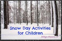 
                    
                        With winter comes snow days for many kids! Here are some snow day activities you can do to beat the winter blues!
                    
                