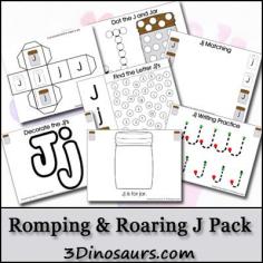 Romping & Roaring Letter J Printable Pack