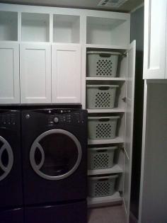 Laundry basket cabinet