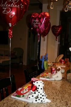 
                    
                        Valentines morning for kids - I love the balloons at their chairs.( my dad used to do this!!! Love him! )
                    
                