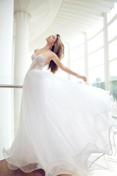 Nurit Hen 2013 #Bridal #Gown Collection.  Illusion bodice #wedding #dress. #Wedding Photos #Wedding #wedding photography