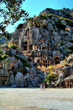 
                    
                        The lycian rock-cut tombs of Myra / Turkey (by Haluk).
                    
                