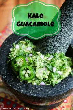 
                    
                        Kale Guacamole - a healthy and easy recipe, perfect for Super Bowl!
                    
                