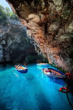 Turquoise Cave, Melissani Lake, Greece.  Another place on y Bucket List.