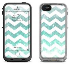Teal Shimmer Chevron Decal Skin for the iPhone 4/4s by MintedSkins