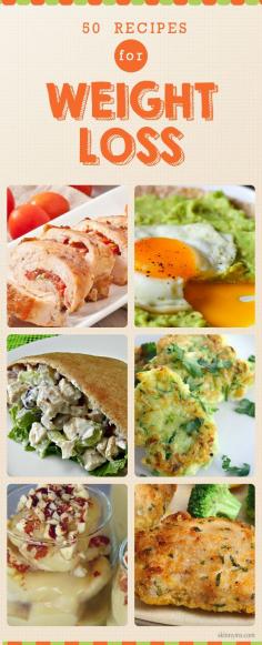 Eating for weight loss does not have to bland and boring. Pin these 50 Recipes for Weight Loss and enjoy low calorie meals for days! #weightloss #lowcalorie #recipes