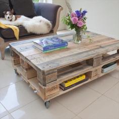 
                    
                        DIY Industrial Pallet Coffee Table with Wheels | Pallet Furniture #DIY
                    
                