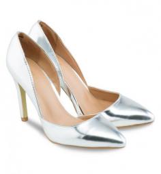 
                    
                        Silver Sleek Pumps  by ZALORA. Silver pumps that made of synthetic leather with pointed toecap, thick heel, padded insole, unique pumps for semi formal occasion, or for hangout, pair this silver pumps with work pants and blouse for a work outfit. www.zocko.com/...
                    
                