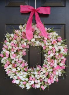 
                    
                        Spring Decor Original Tulip Spring Wreath with by elegantholidays
                    
                