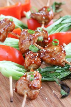 Hoisin Chicken and Bok Choy Kebobs [ NYBiltong.com ] #dinner #spice #flavor