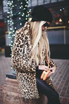 Leopard Print Coat | Boho Winter Fashion