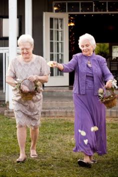Make your grandmothers your flower girls! YESSSS!!! Via Offbeat Bride.