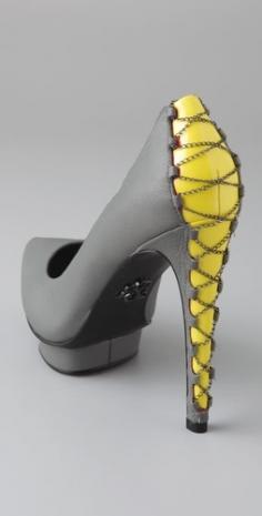gray and yellow heels http://www.pinterest.com/womensfashion9/