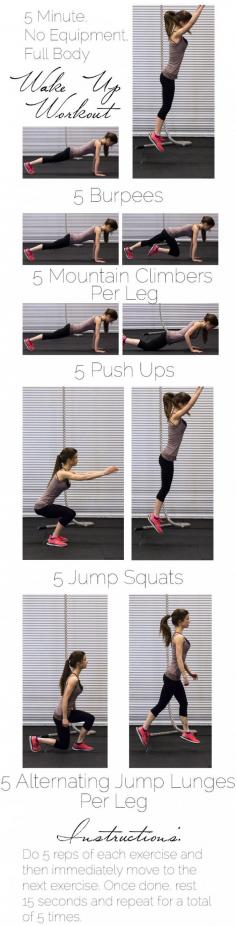 
                    
                        5 Minute , Do ANYWHERE workout with a VIDEO! - You don't need any equipment, and can do this in your PJS! A quick and easy workout that will burn calories all day long! | Foodfaithfitness.com | Taylor | Food Faith Fitness
                    
                