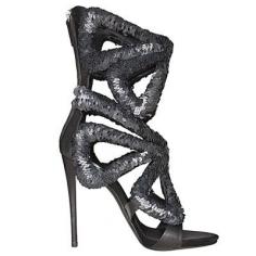 Giuseppe Zanotti Black Sequin Summer Boots 2012 $3,255 #Shoes #Heels