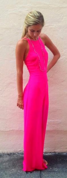 OBSESSED with hot pink dresses