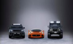 
                    
                        Jaguar C-X75, Range Rover Sport SVR, and Land Rover Defender Big Foot from James Bond SPECTRE
                    
                