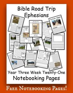 
                    
                        Notebook Pages for Year Three Week Twenty of Bible Road Trip ~ Ephesians
                    
                