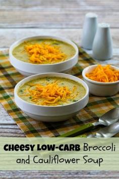 
                    
                        Cheesy Low-Carb Broccoli and Cauliflower Soup
                    
                