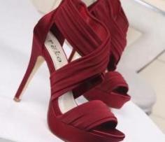 
                    
                        strappy peep toe high heels
                    
                