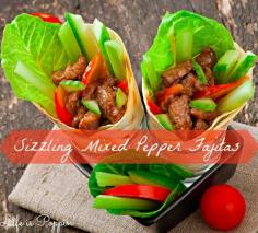 
                    
                        Sizzling Mixed Pepper Fajitas: We love fajitas at our house. There are so many things you can do to make them different, but this is by far my favorite recipe.
                    
                