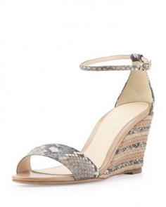 
                    
                        Python+and+Leather+Demi+Wedge+Sandal,+Black/Nude+by+Alexandre+Birman+at+Neiman+Marcus.
                    
                