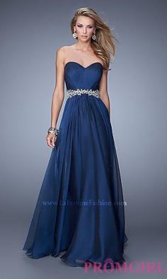 
                    
                        Long Strapless Sweetheart La Femme Gown at PromGirl.com
                    
                