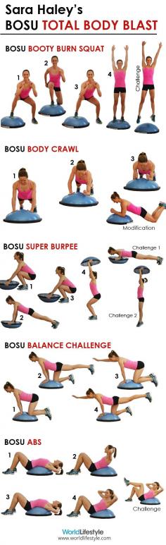 Sara Haley’s BOSU Total Body Blast Workout - 5 fierce calorie-burning BOSU moves